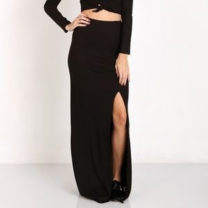 Amuse Society Farron ribbed maxi skirt - XS